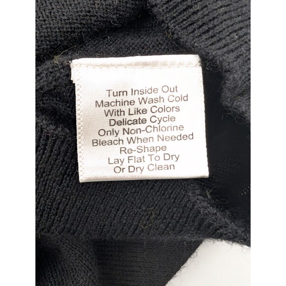 Jos. A. Bank Traveler 100% Merino Wool Black V-Neck Long Sleeve Sweater Size XL - Picture 4 of 6